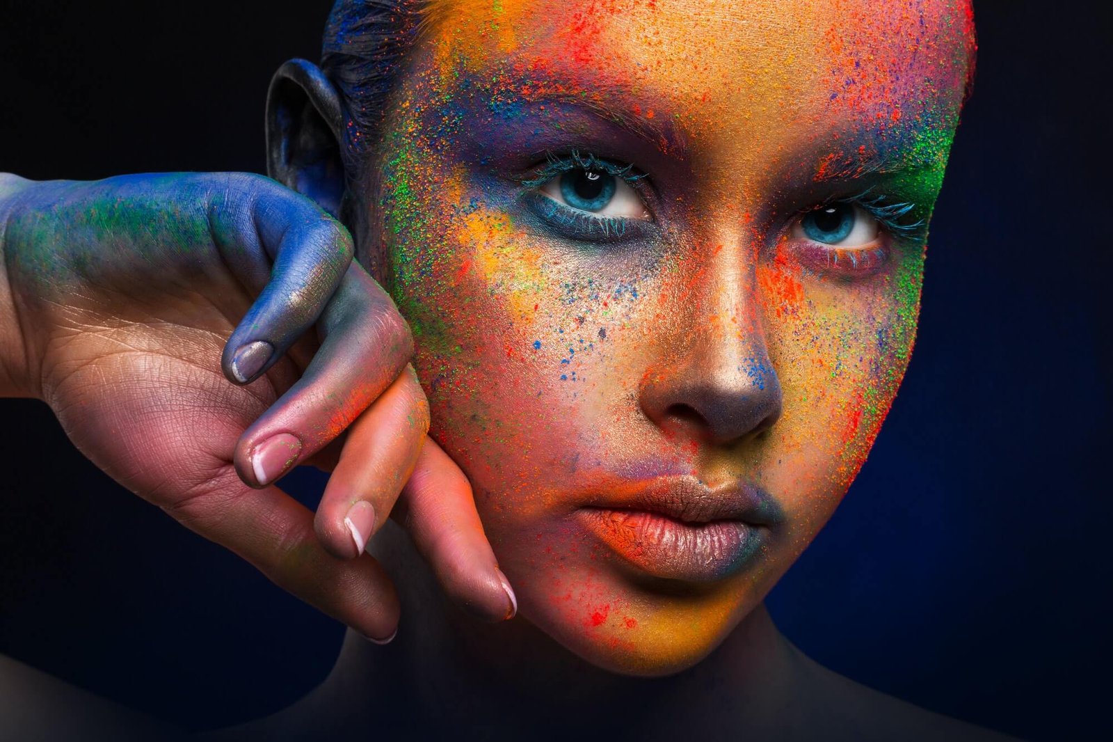 creative art of make up fashion model closeup portrait Livart Beauty Academy