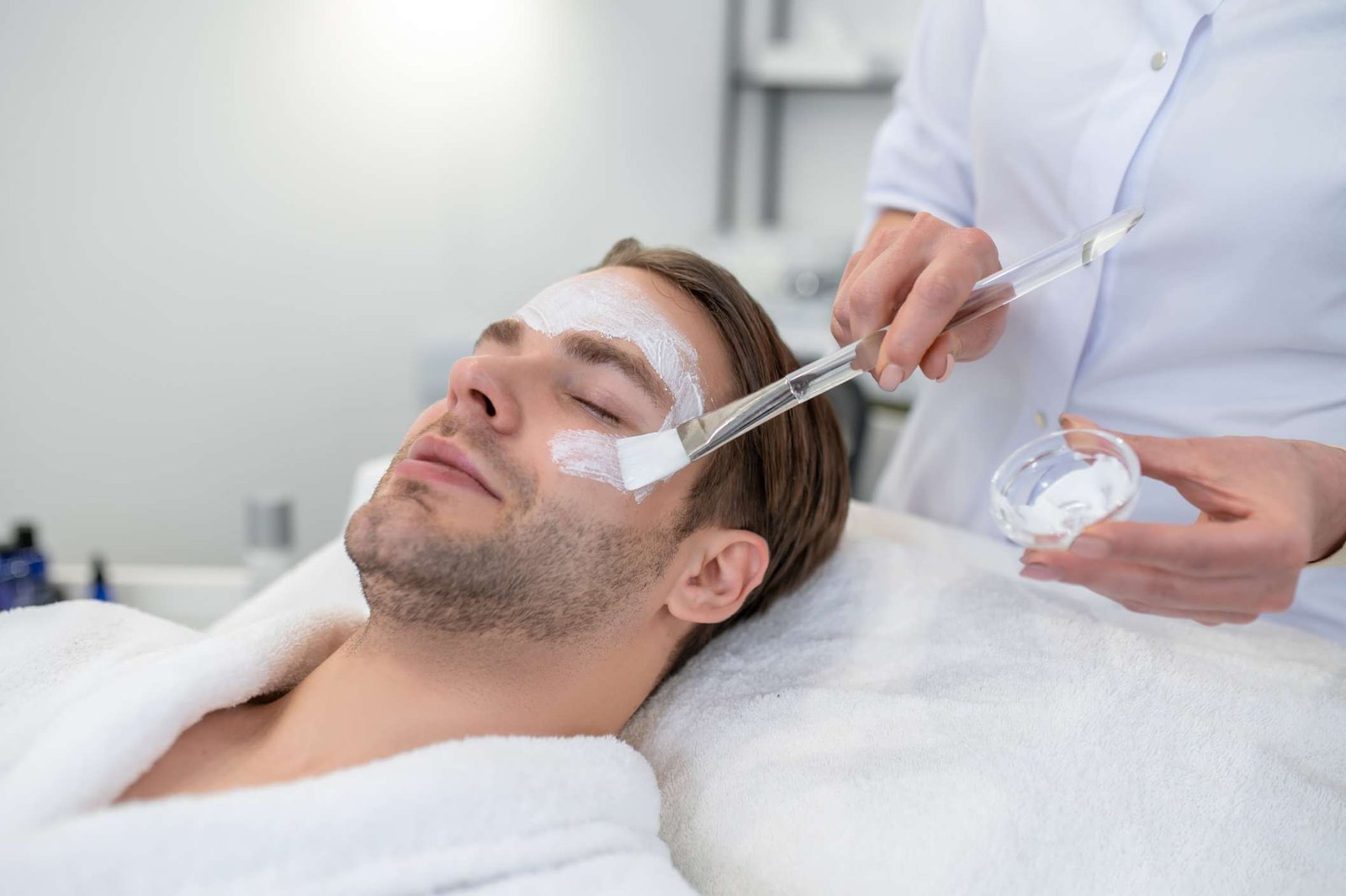 skin care treatment image of a man