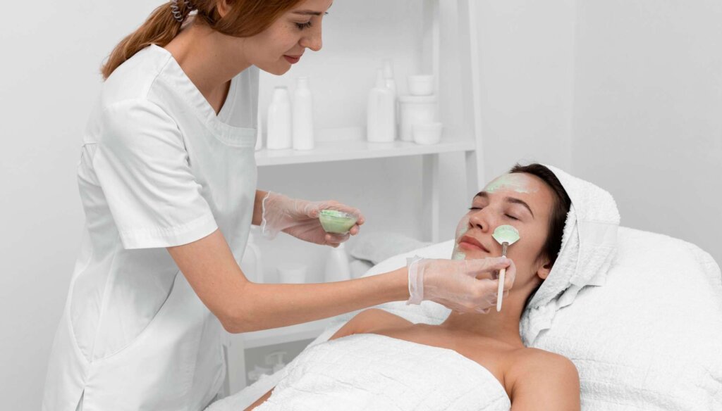 skincare treatment of a women